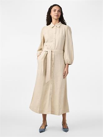 YAS Flaxy linen shirt dress